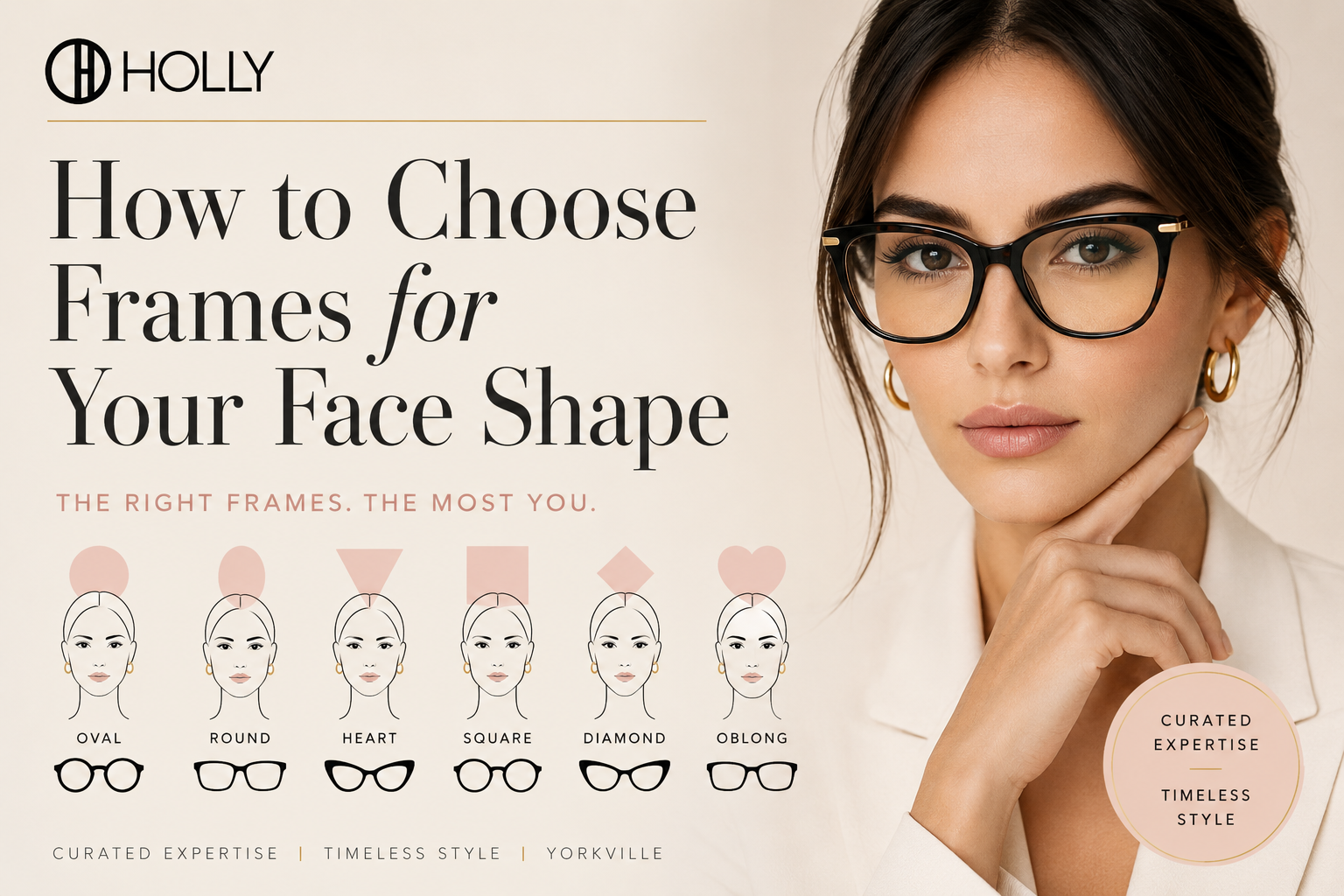 A selection of designer frames at Holly Eyewear in Yorkville, Toronto