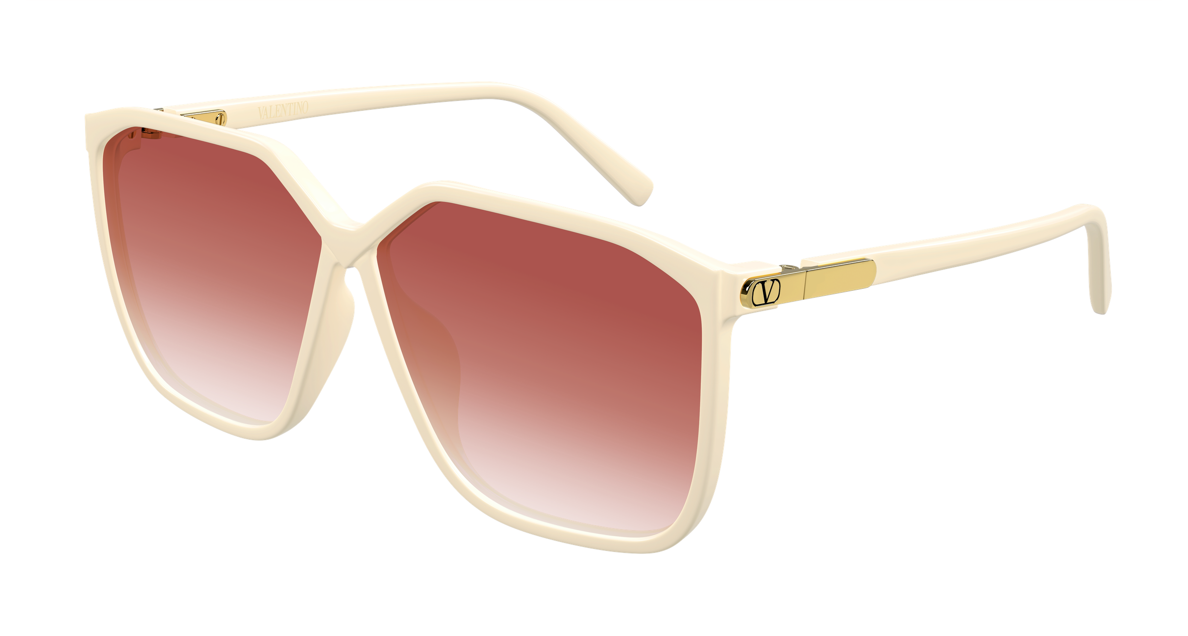 Valentino VG0025S-004 ivory sunglasses, angle view