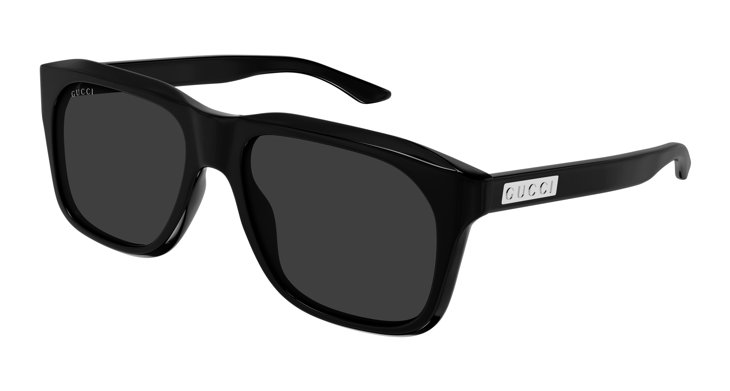 Gucci GG2077S-001 sunglasses angled view