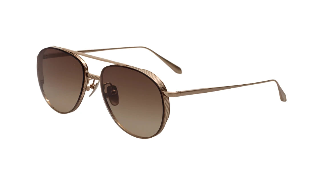 Linda Farrow LFL1547S MERET 002 Matt Champagne/Brwn Grad