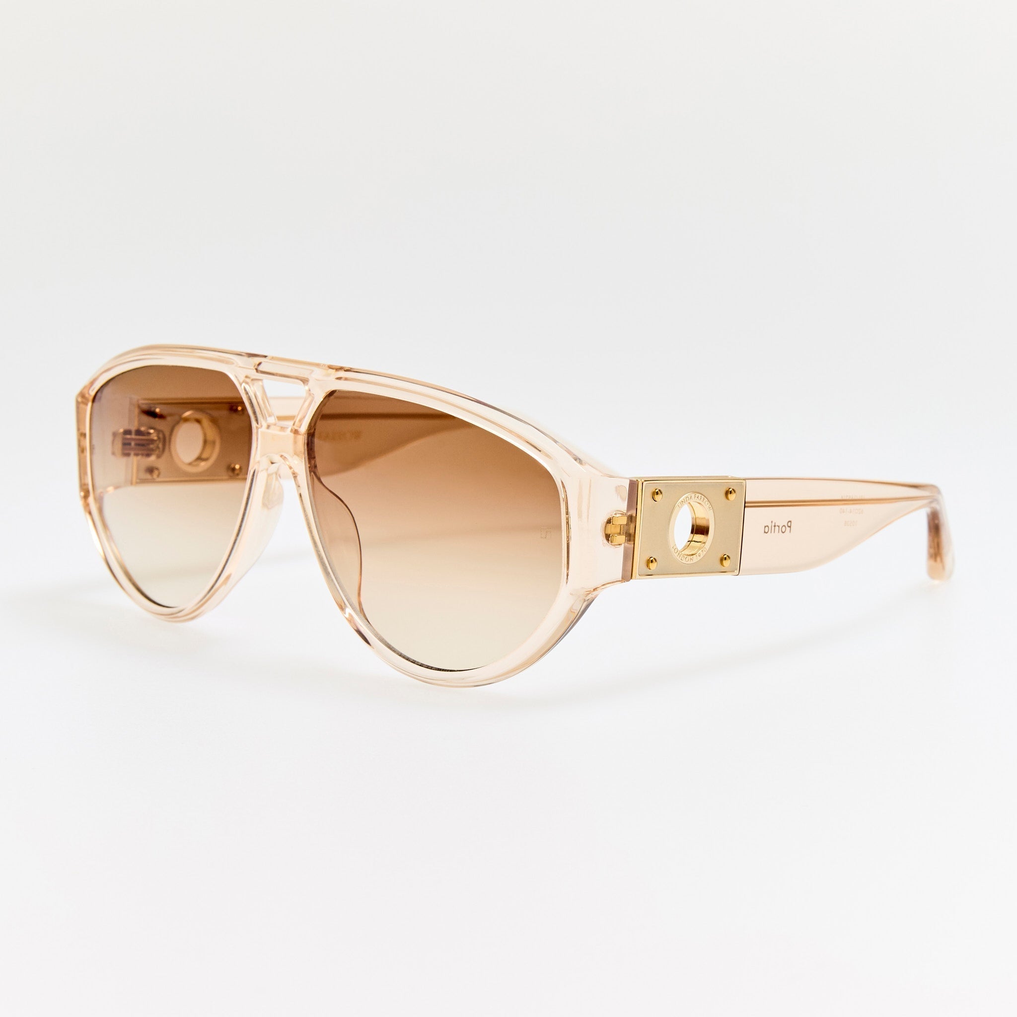 Linda Farrow Portia sunglasses angled view