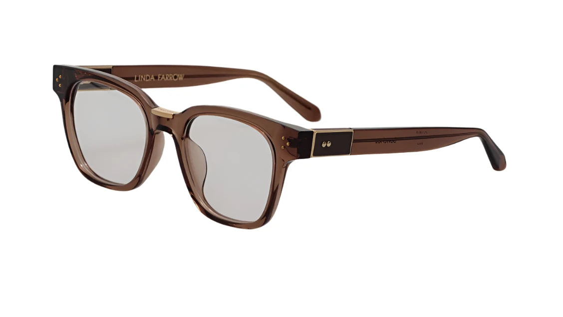 Linda Farrow LFL1481 SANCHEZ 009 Brown/ Yellow Gold