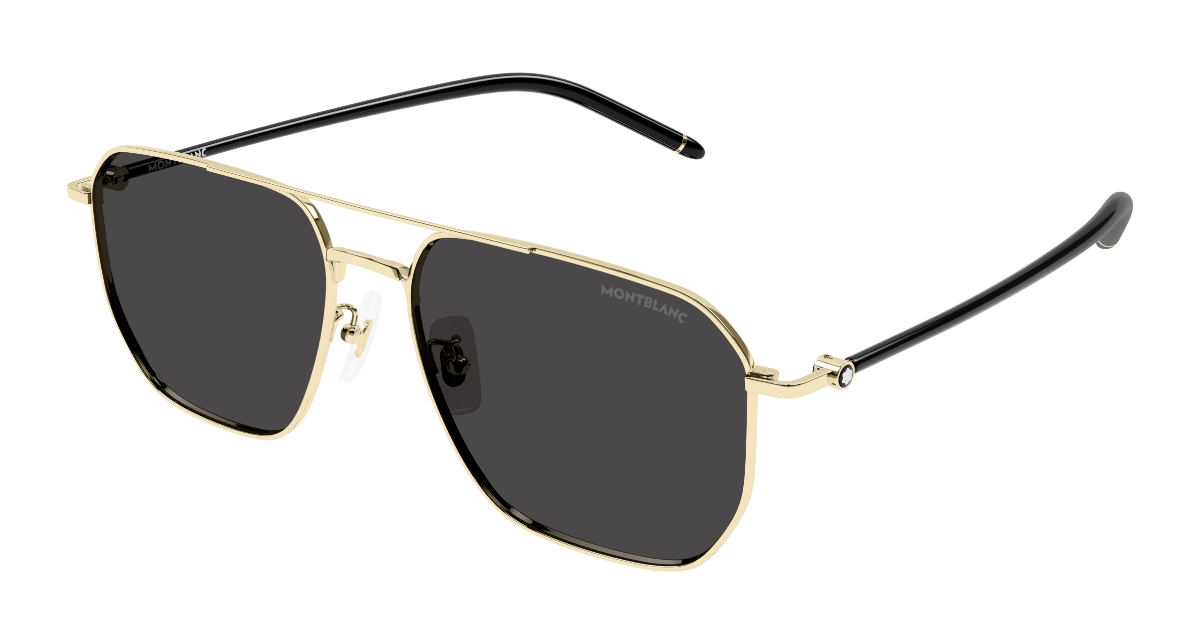 Montblanc MB0367SA-001 sunglasses angled view