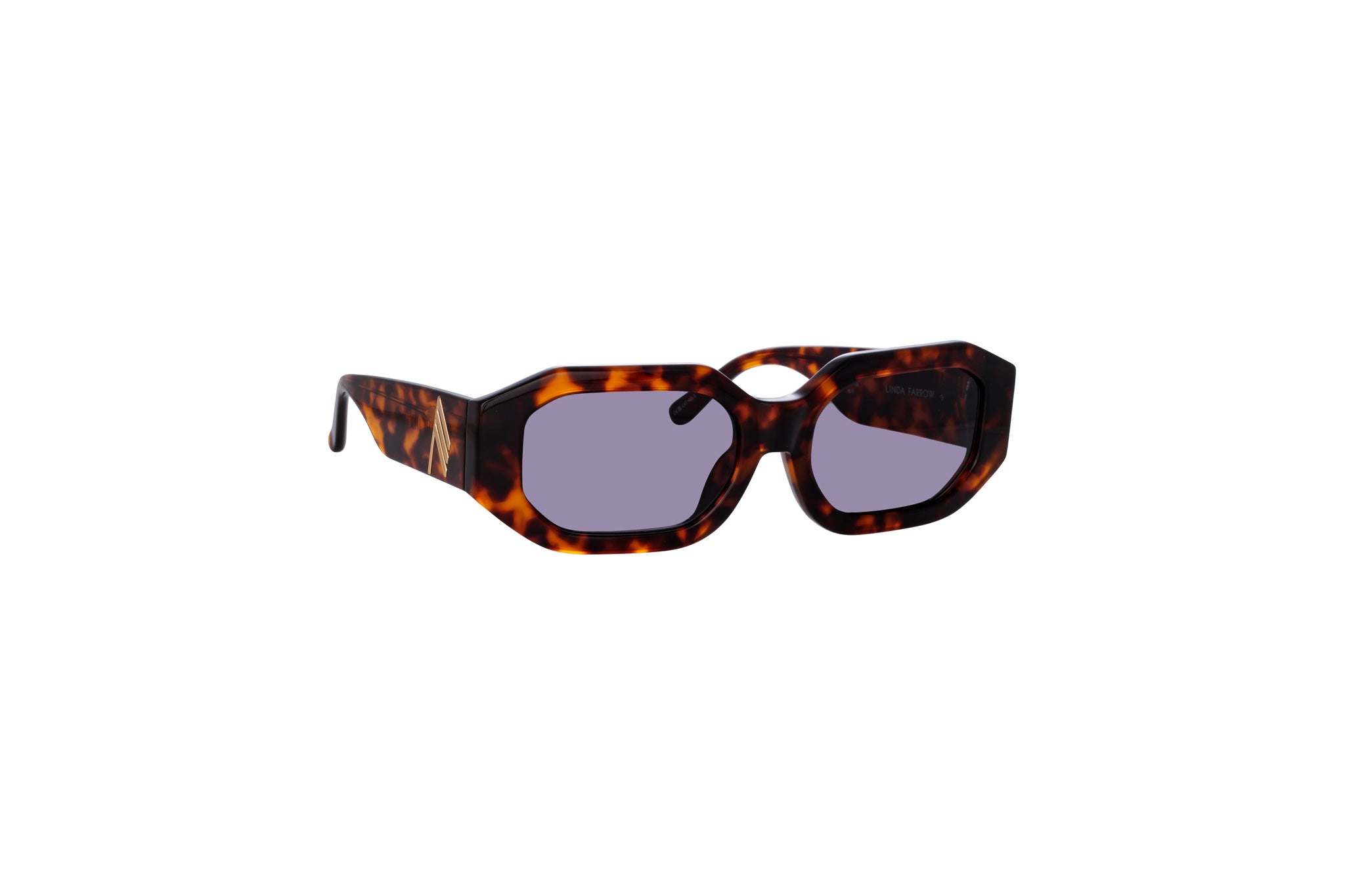 Linda Farrow x The Attico Blake ATTICO45/2 tortoiseshell sunglasses, angle view