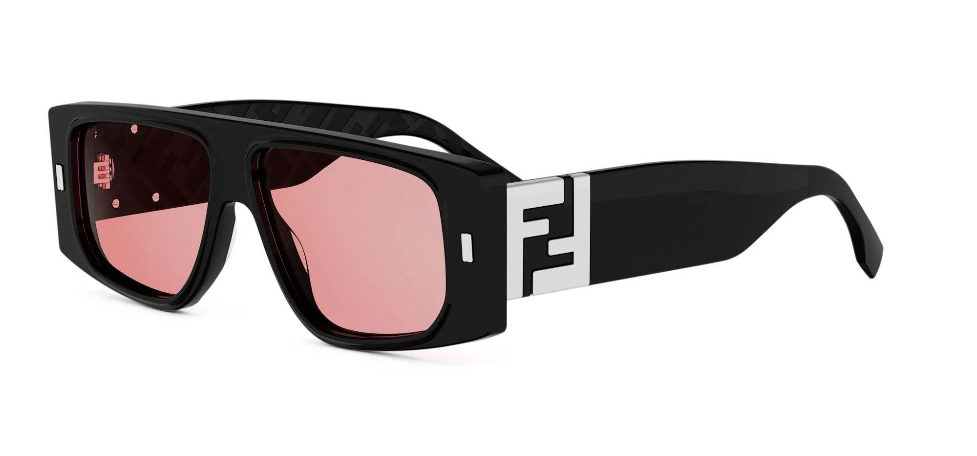 Fendi FE40214U 01Y sunglasses, angle view