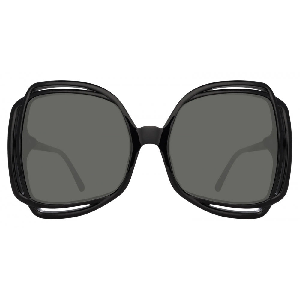 Linda Farrow Valentina LFL1173/1 black sunglasses, front view