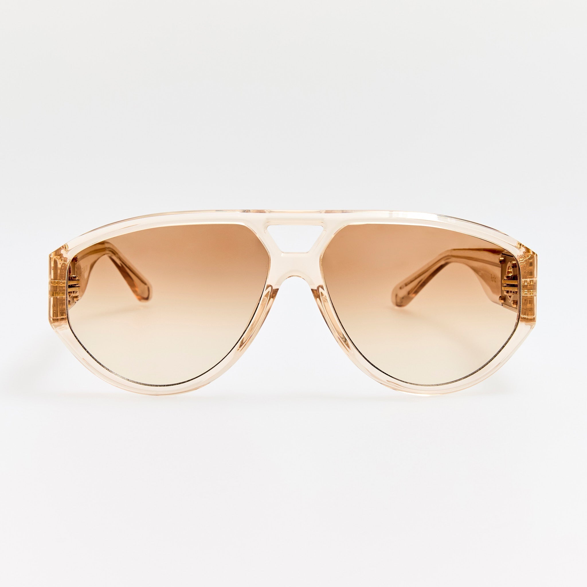 Linda Farrow Portia sunglasses in ash front view